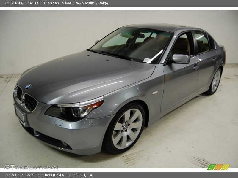 Silver Grey Metallic / Beige 2007 BMW 5 Series 530i Sedan