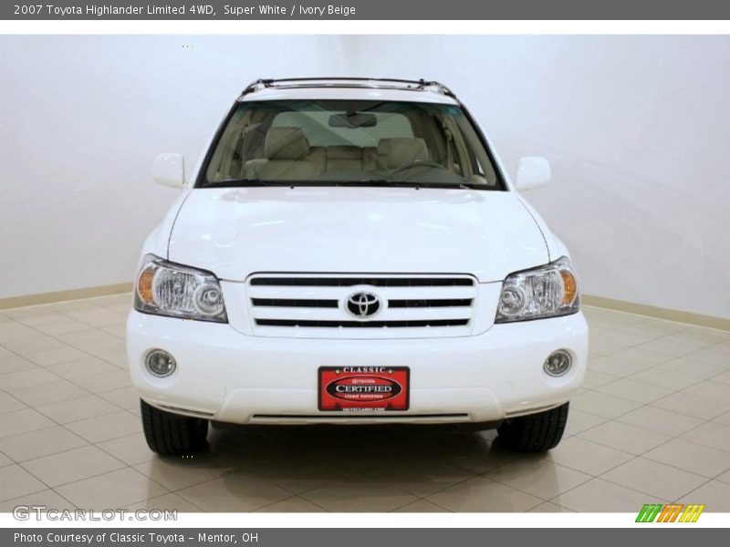 Super White / Ivory Beige 2007 Toyota Highlander Limited 4WD