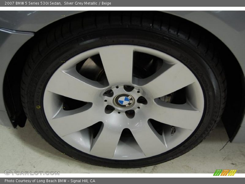 Silver Grey Metallic / Beige 2007 BMW 5 Series 530i Sedan