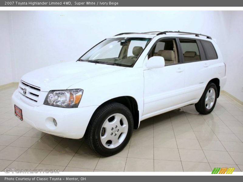 Super White / Ivory Beige 2007 Toyota Highlander Limited 4WD