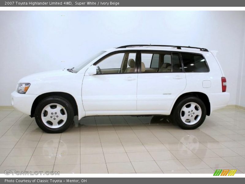 Super White / Ivory Beige 2007 Toyota Highlander Limited 4WD