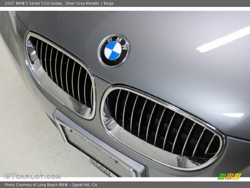 Silver Grey Metallic / Beige 2007 BMW 5 Series 530i Sedan