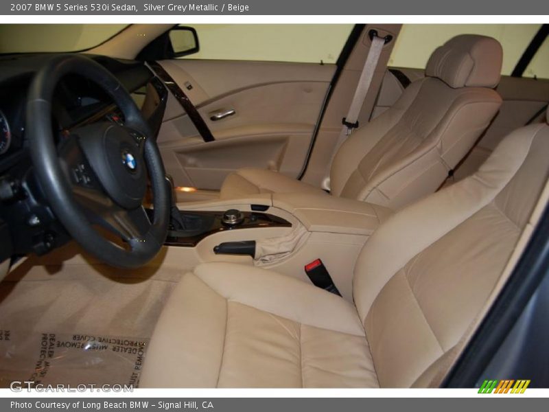 Silver Grey Metallic / Beige 2007 BMW 5 Series 530i Sedan