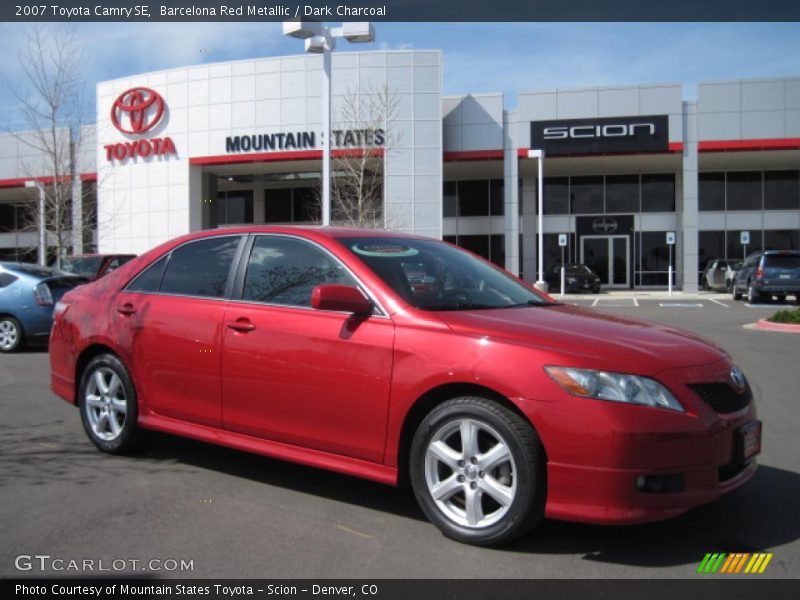Barcelona Red Metallic / Dark Charcoal 2007 Toyota Camry SE
