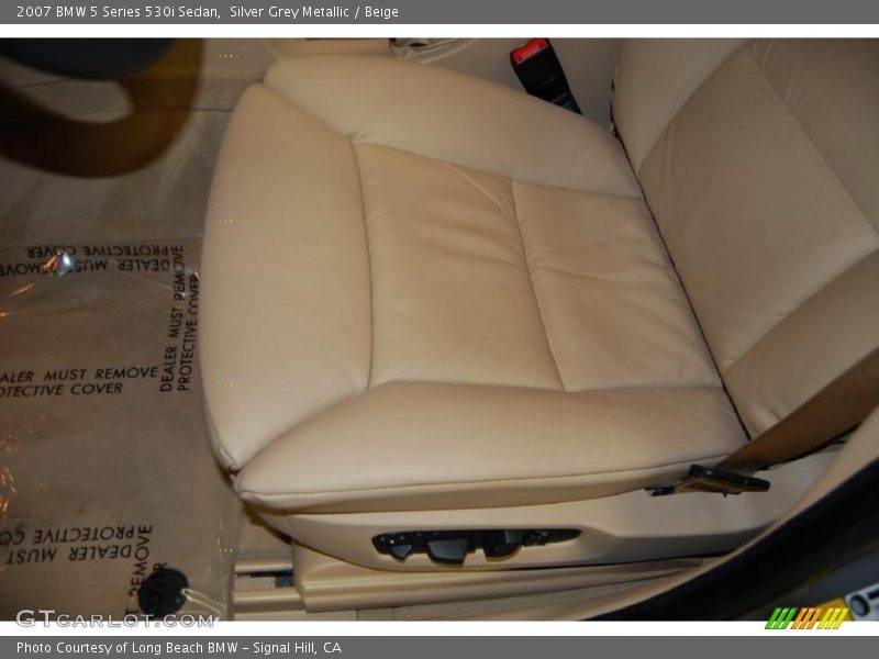 Silver Grey Metallic / Beige 2007 BMW 5 Series 530i Sedan