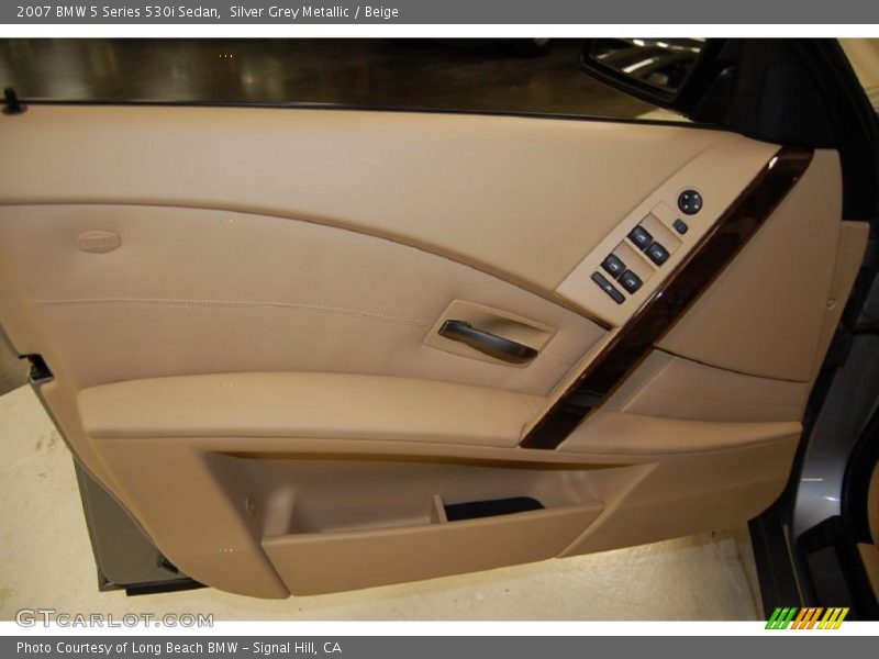 Silver Grey Metallic / Beige 2007 BMW 5 Series 530i Sedan