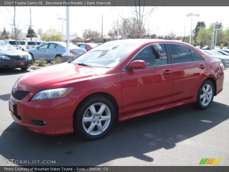 Barcelona Red Metallic / Dark Charcoal 2007 Toyota Camry SE