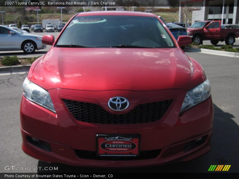 Barcelona Red Metallic / Dark Charcoal 2007 Toyota Camry SE