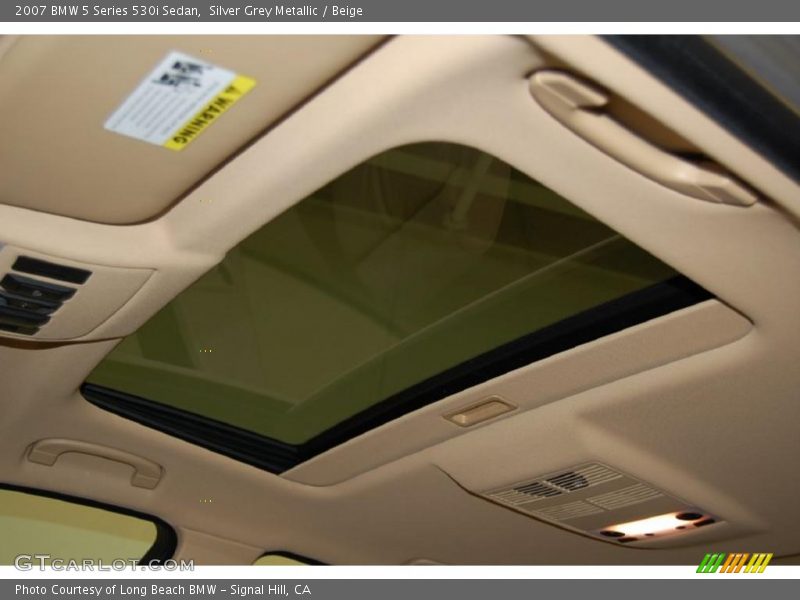 Silver Grey Metallic / Beige 2007 BMW 5 Series 530i Sedan