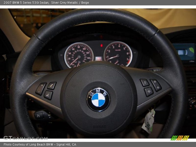Silver Grey Metallic / Beige 2007 BMW 5 Series 530i Sedan