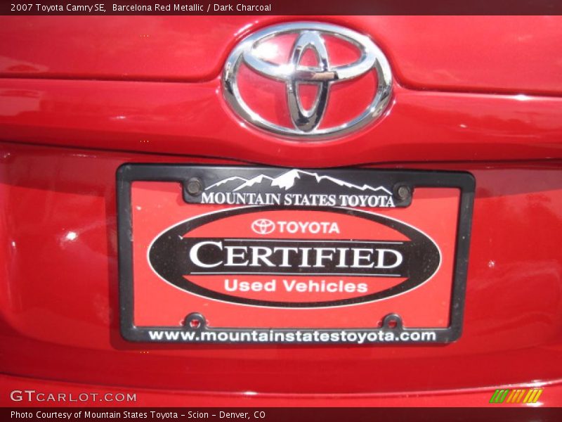 Barcelona Red Metallic / Dark Charcoal 2007 Toyota Camry SE