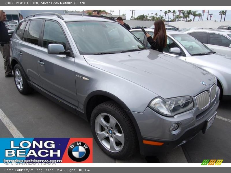 Silver Grey Metallic / Black 2007 BMW X3 3.0si