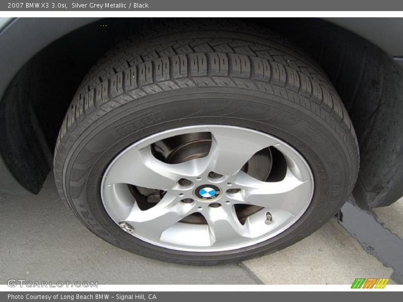 Silver Grey Metallic / Black 2007 BMW X3 3.0si