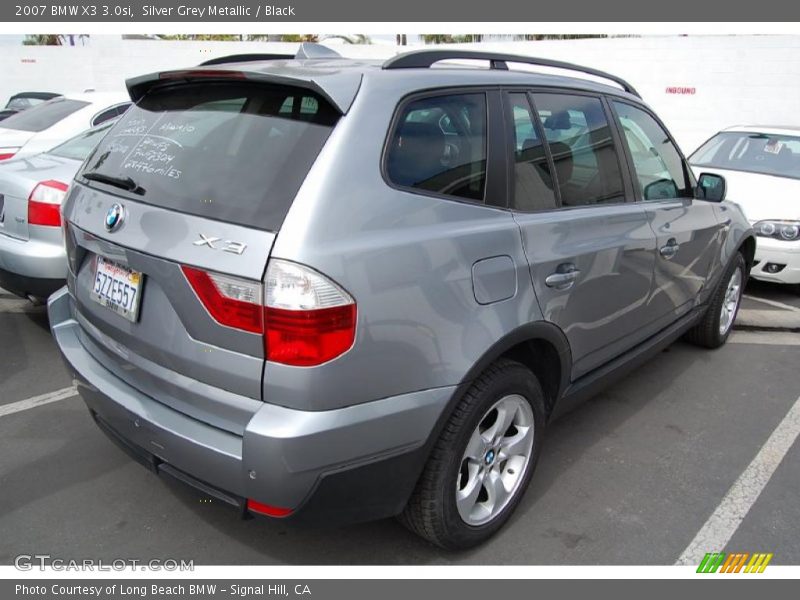 Silver Grey Metallic / Black 2007 BMW X3 3.0si