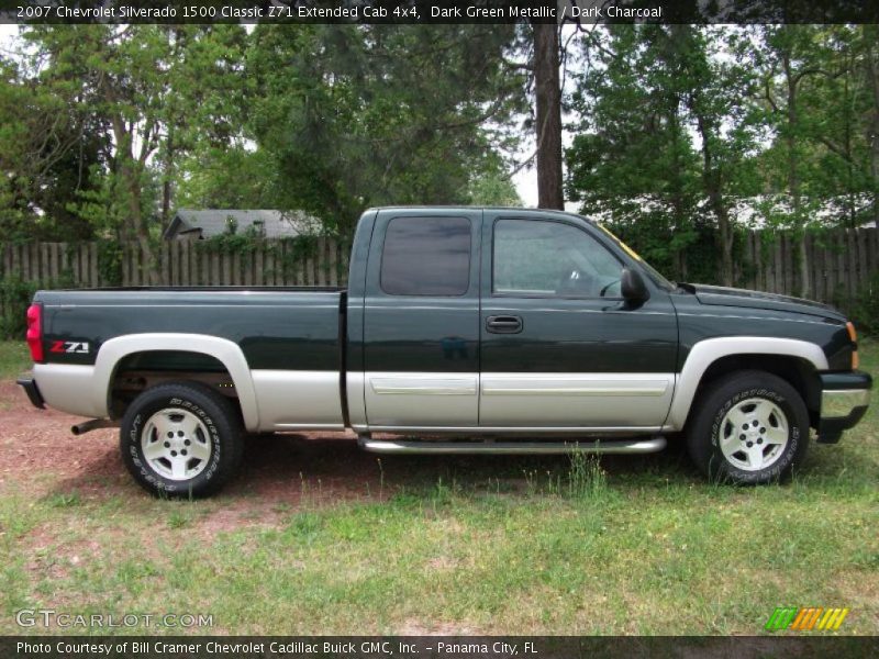 Dark Green Metallic / Dark Charcoal 2007 Chevrolet Silverado 1500 Classic Z71 Extended Cab 4x4