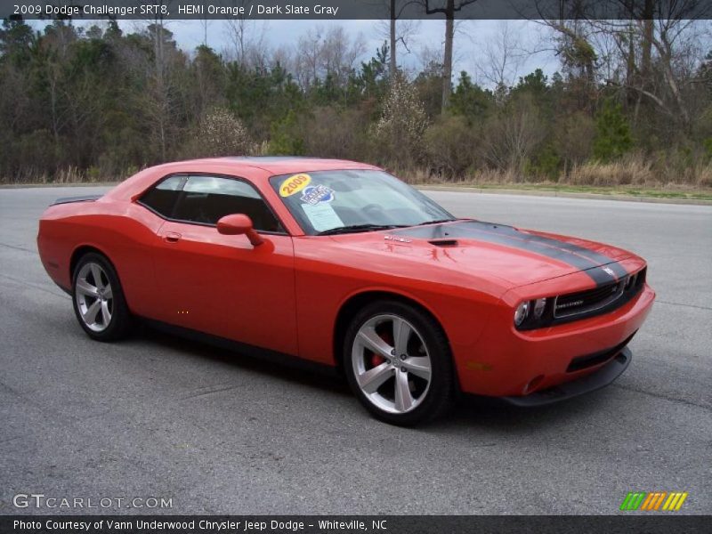 HEMI Orange / Dark Slate Gray 2009 Dodge Challenger SRT8
