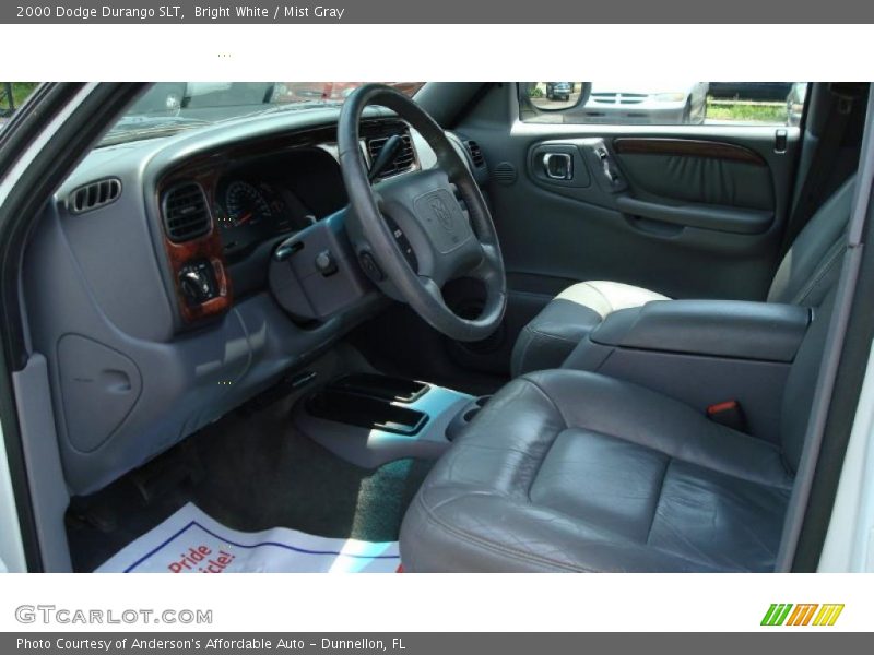 Bright White / Mist Gray 2000 Dodge Durango SLT