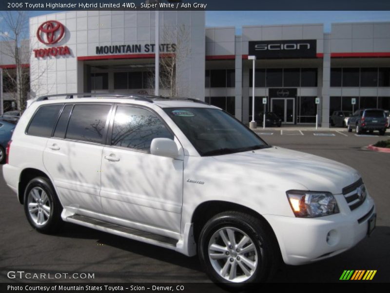 Super White / Ash Gray 2006 Toyota Highlander Hybrid Limited 4WD