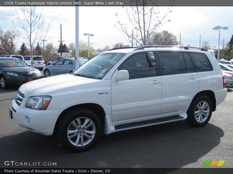 Super White / Ash Gray 2006 Toyota Highlander Hybrid Limited 4WD