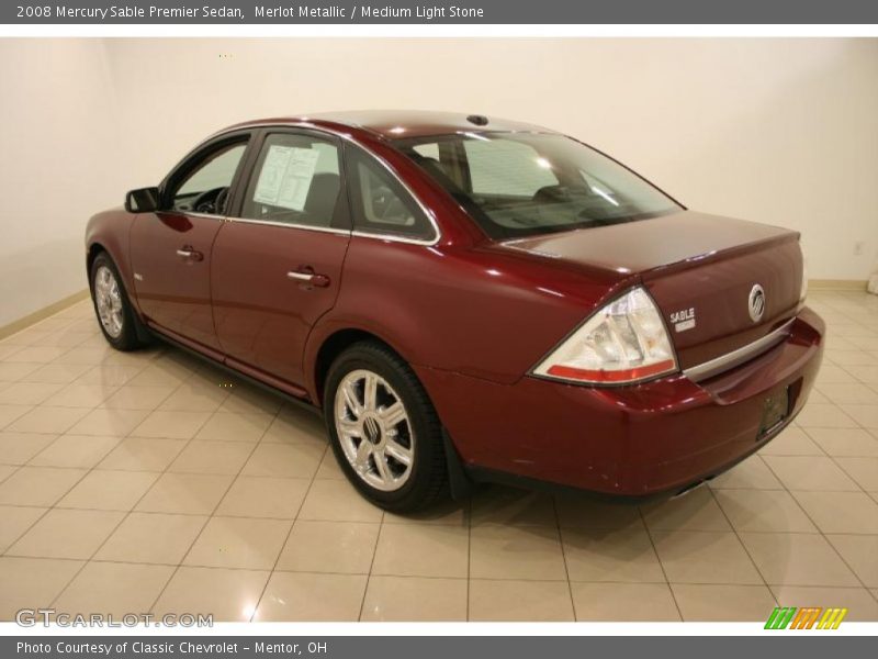 Merlot Metallic / Medium Light Stone 2008 Mercury Sable Premier Sedan