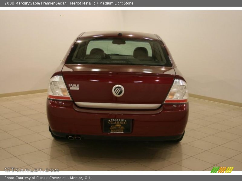 Merlot Metallic / Medium Light Stone 2008 Mercury Sable Premier Sedan