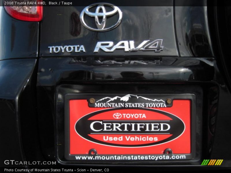 Black / Taupe 2008 Toyota RAV4 4WD