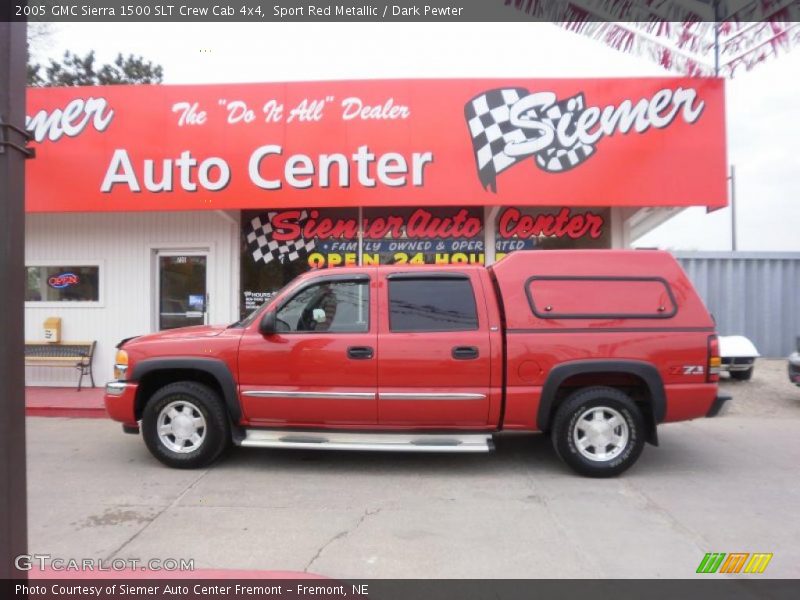Sport Red Metallic / Dark Pewter 2005 GMC Sierra 1500 SLT Crew Cab 4x4