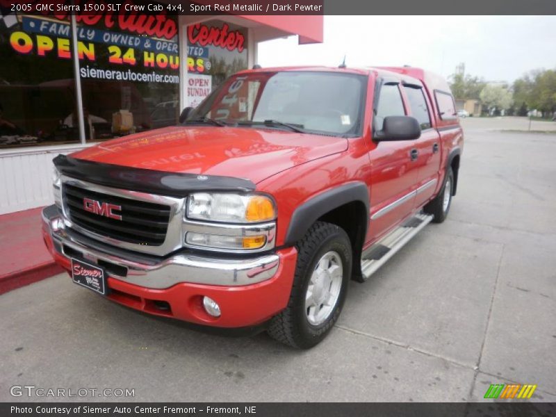 Sport Red Metallic / Dark Pewter 2005 GMC Sierra 1500 SLT Crew Cab 4x4