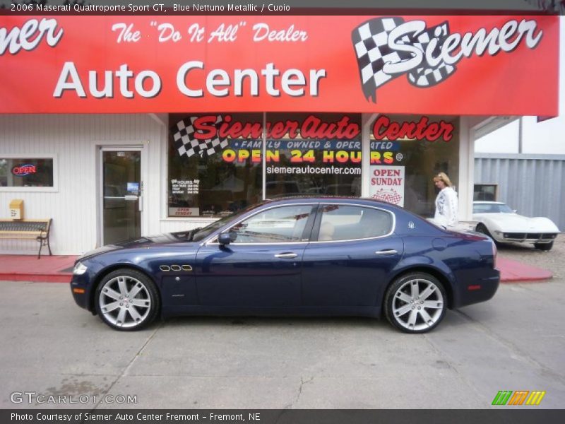 Blue Nettuno Metallic / Cuoio 2006 Maserati Quattroporte Sport GT