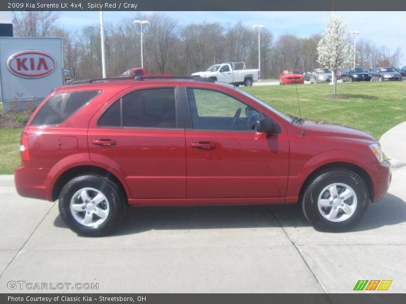 Spicy Red / Gray 2009 Kia Sorento LX 4x4