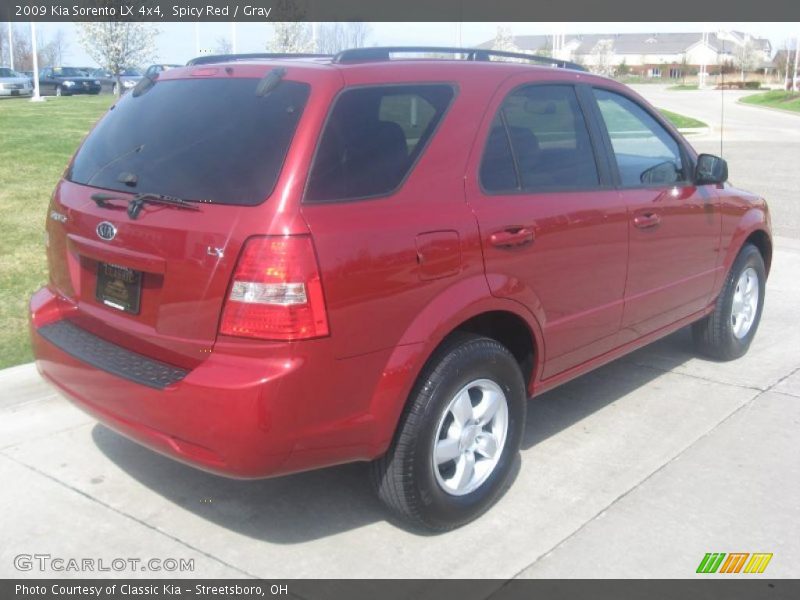 Spicy Red / Gray 2009 Kia Sorento LX 4x4
