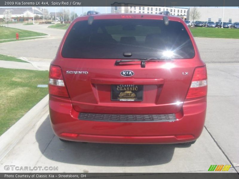 Spicy Red / Gray 2009 Kia Sorento LX 4x4