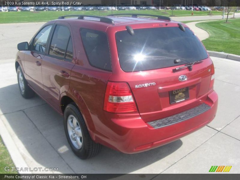 Spicy Red / Gray 2009 Kia Sorento LX 4x4