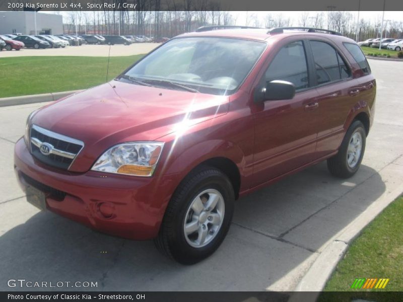 Spicy Red / Gray 2009 Kia Sorento LX 4x4