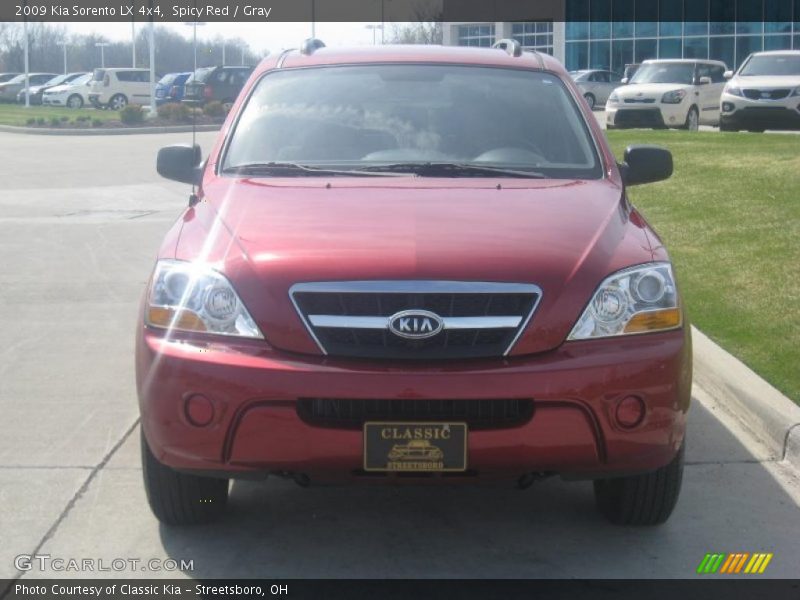 Spicy Red / Gray 2009 Kia Sorento LX 4x4