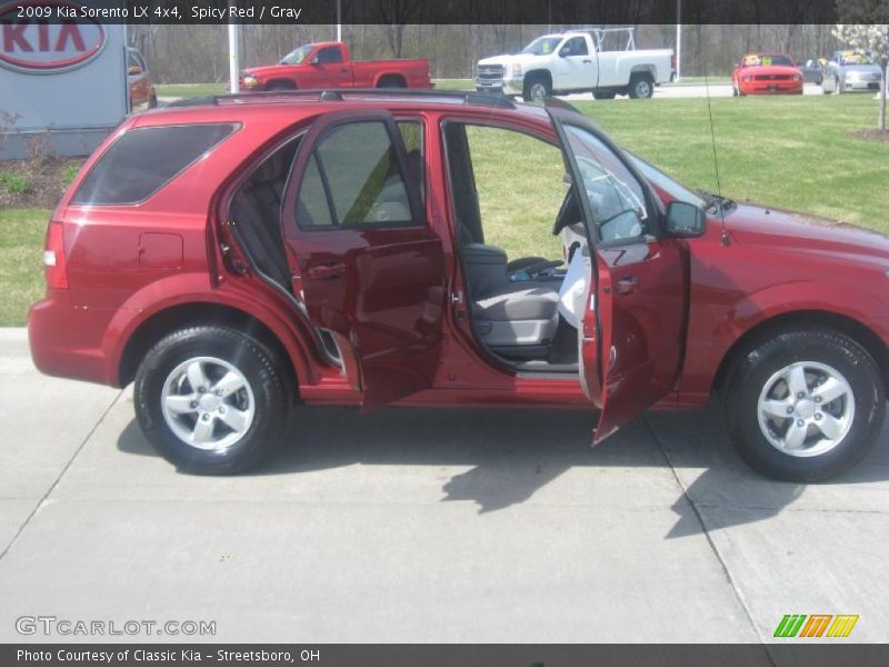 Spicy Red / Gray 2009 Kia Sorento LX 4x4