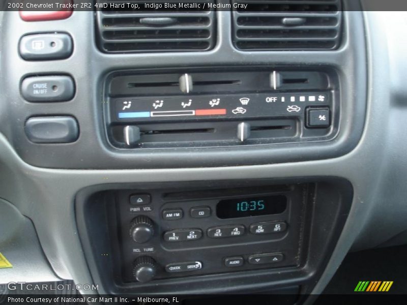 Indigo Blue Metallic / Medium Gray 2002 Chevrolet Tracker ZR2 4WD Hard Top