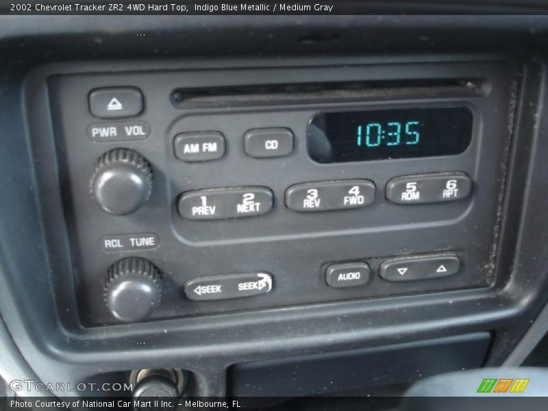 Indigo Blue Metallic / Medium Gray 2002 Chevrolet Tracker ZR2 4WD Hard Top