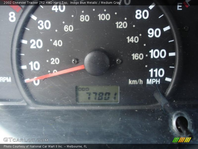 Indigo Blue Metallic / Medium Gray 2002 Chevrolet Tracker ZR2 4WD Hard Top