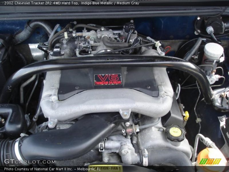 Indigo Blue Metallic / Medium Gray 2002 Chevrolet Tracker ZR2 4WD Hard Top