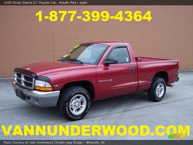 Metallic Red / Agate 1998 Dodge Dakota SLT Regular Cab