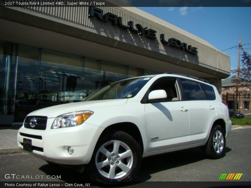 Super White / Taupe 2007 Toyota RAV4 Limited 4WD