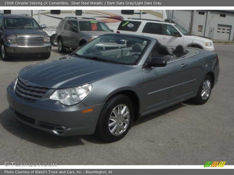 Silver Steel Metallic / Dark Slate Gray/Light Slate Gray 2008 Chrysler Sebring LX Convertible