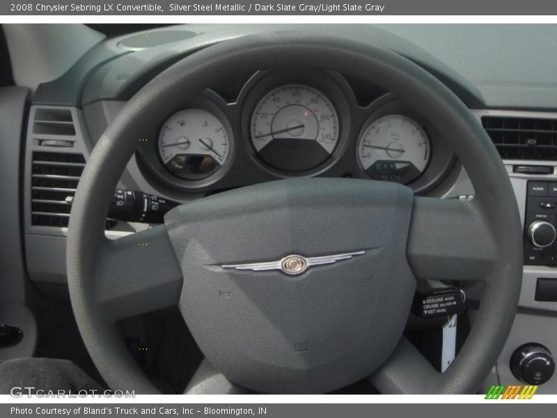 Silver Steel Metallic / Dark Slate Gray/Light Slate Gray 2008 Chrysler Sebring LX Convertible