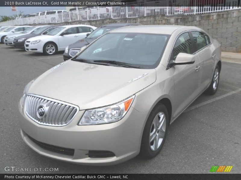 Gold Mist Metallic / Cocoa/Light Cashmere 2010 Buick LaCrosse CX