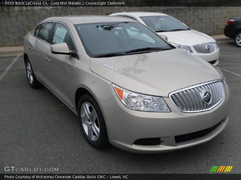 Gold Mist Metallic / Cocoa/Light Cashmere 2010 Buick LaCrosse CX