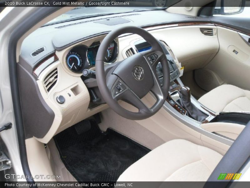 Gold Mist Metallic / Cocoa/Light Cashmere 2010 Buick LaCrosse CX