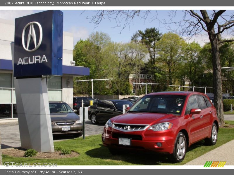 Moroccan Red Pearl / Taupe 2007 Acura RDX Technology