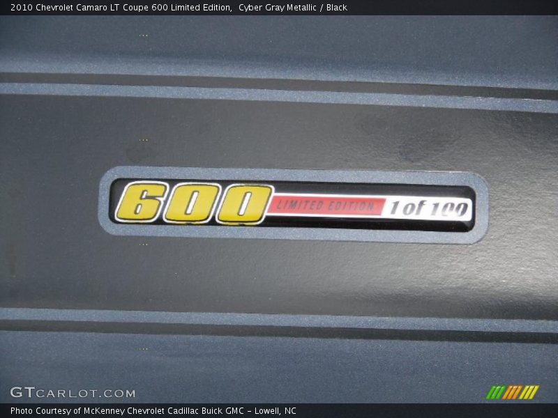 Cyber Gray Metallic / Black 2010 Chevrolet Camaro LT Coupe 600 Limited Edition