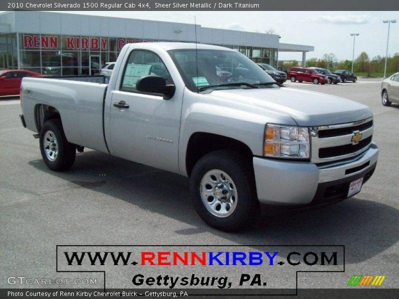 Sheer Silver Metallic / Dark Titanium 2010 Chevrolet Silverado 1500 Regular Cab 4x4